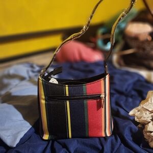 Colorful Striped Shoulder Bag